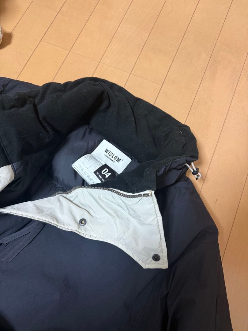 WISLOM ビームス別注 ダウンコート モンスターパーカー 04 ブラック