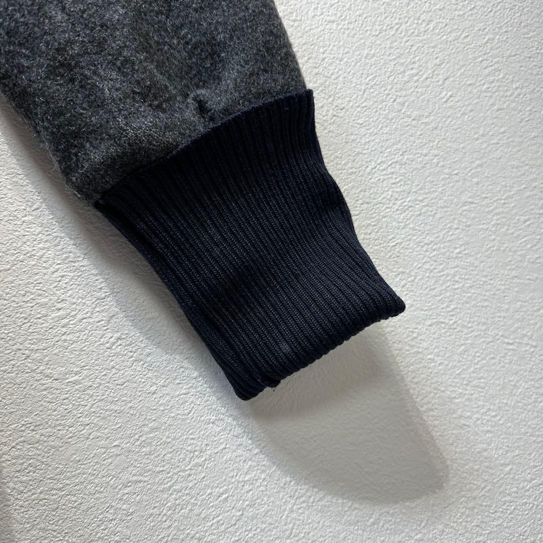 希少 美品 ワイズ ウール 変形 ハイネック デザイン ウール ロングコート 2