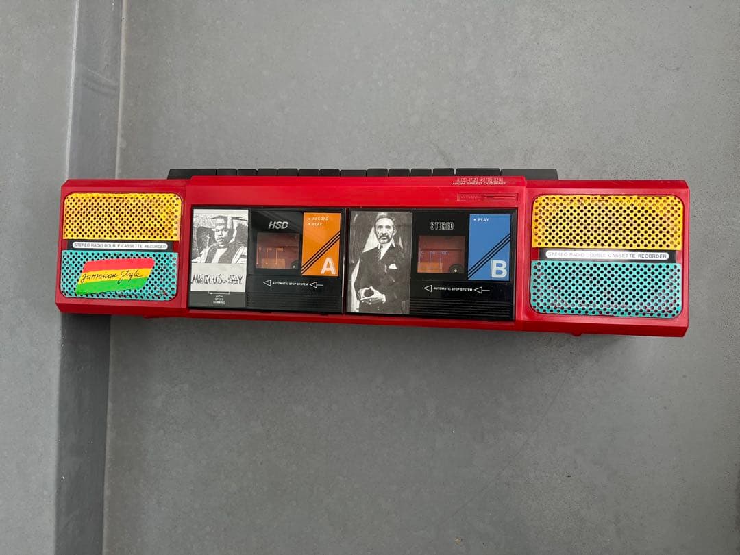 レゲエ　ジャマイカ　カセット　レコード　ラジカセ　ラスタカラー　80s