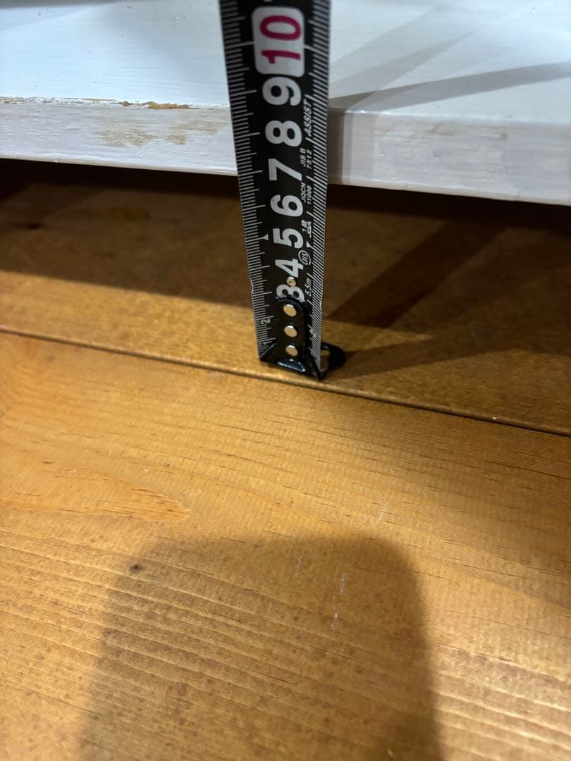 カントリー家具　ハンドメイド　シャビーホワイトアンティーク仕上げ　3段棚