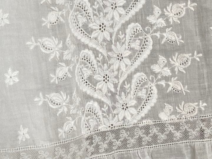 豪華*美しい手刺繍フランスアンティーク*スカート*手刺繍*アンティークレース