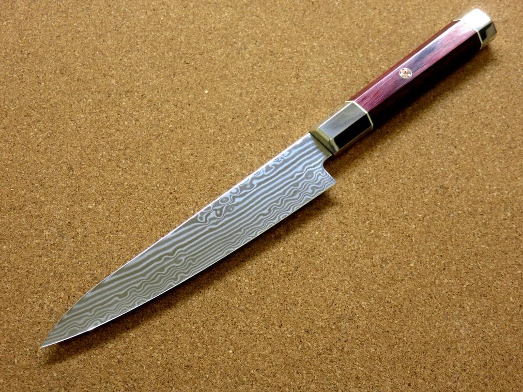 関の刃物 ペティナイフ 150mm 三昧 荒波 コアレス鋼 小型両刃 果物包丁