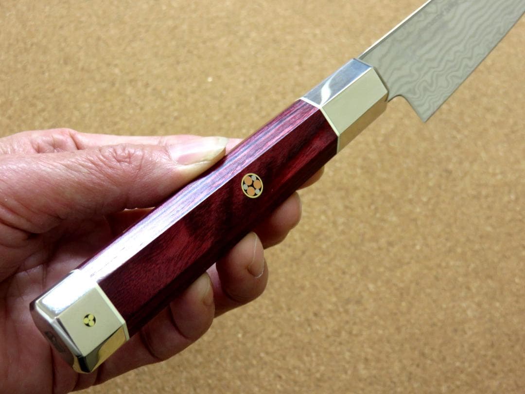 関の刃物 ペティナイフ 150mm 三昧 荒波 コアレス鋼 小型両刃 果物包丁