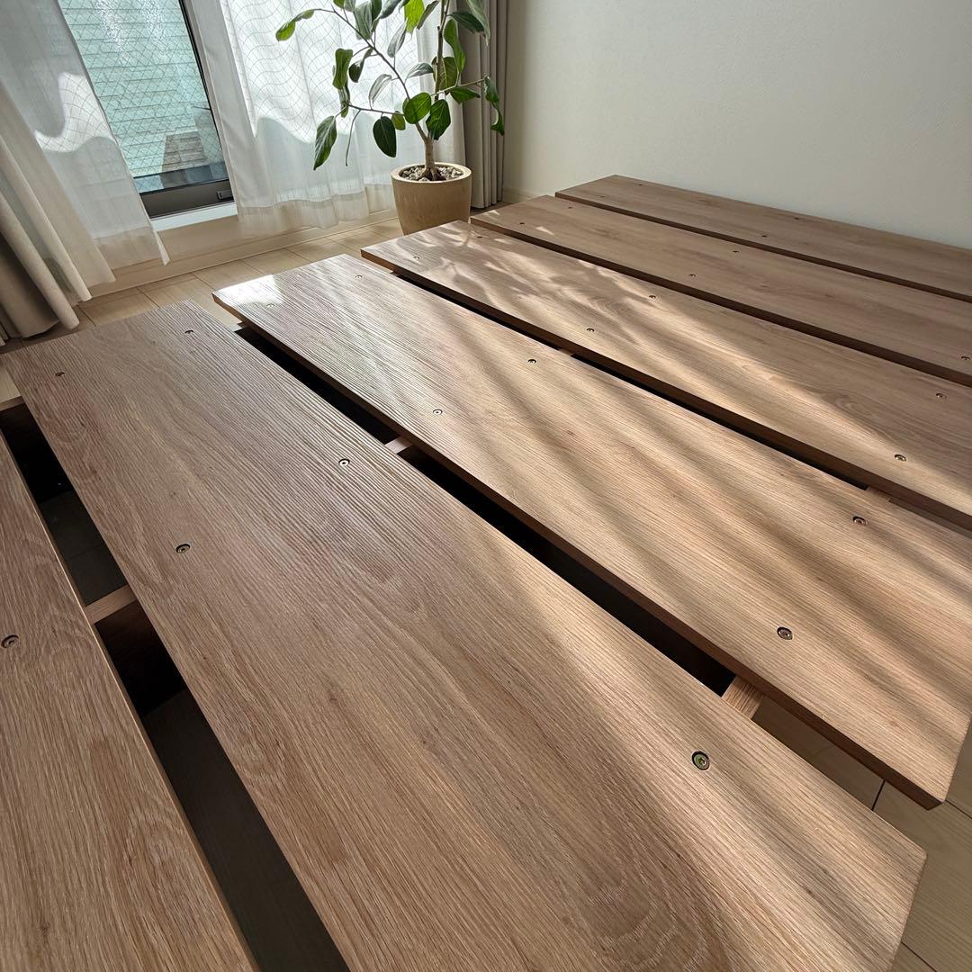 LOWYA ロウヤ 木目調ローベッド フレーム シングル