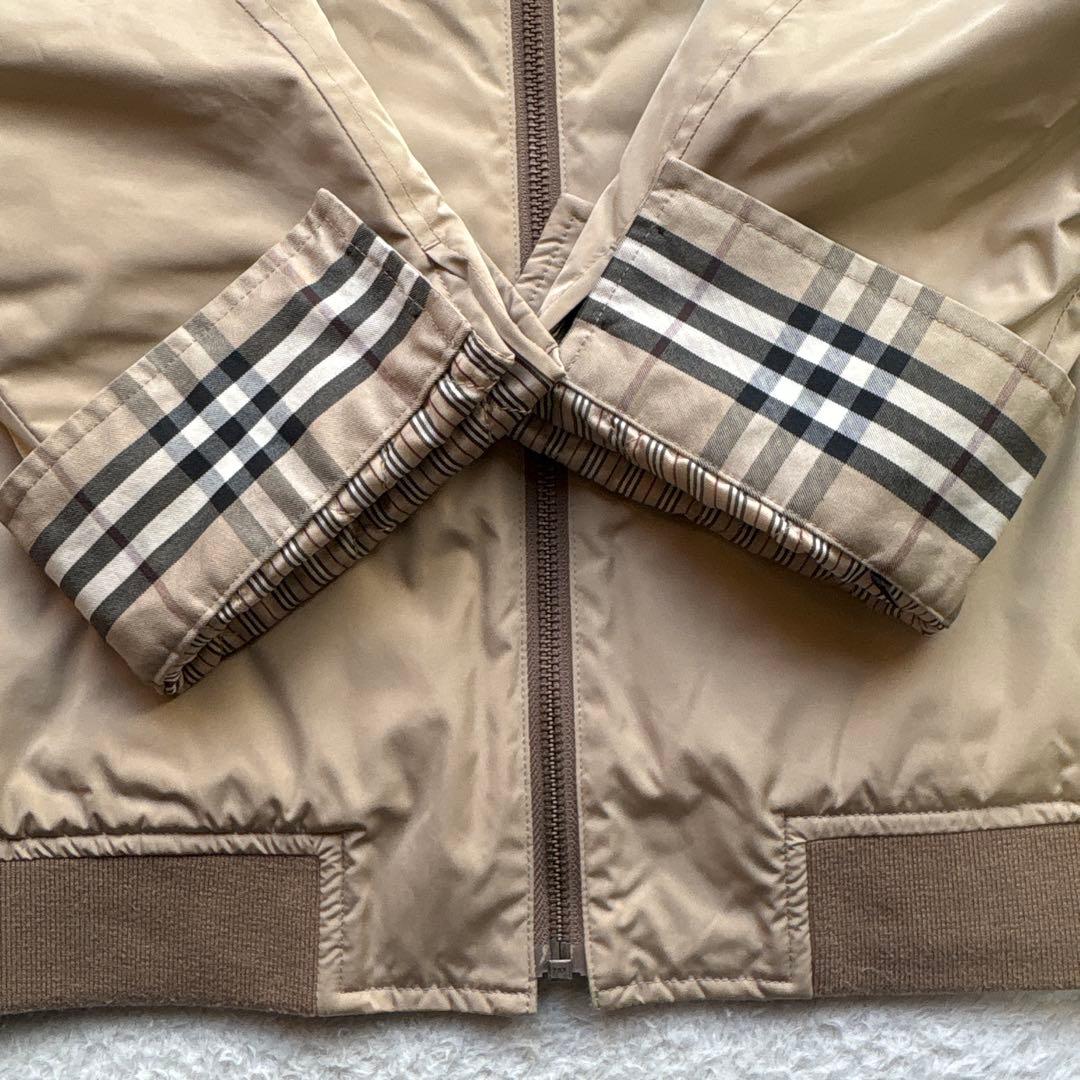 【Ｌサイズ】バーバリーブラックレーベル 中綿 ジャケット ラビットファー
