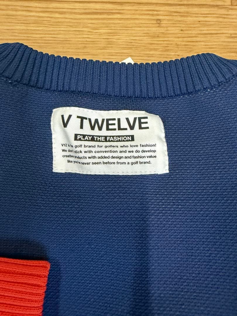 ¥28,600新品正規品【V12/XL】裏地付きクルーネックニット長袖カットソー