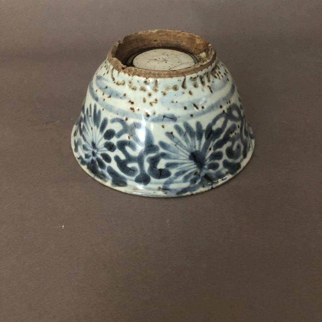 中国骨董明時代古染付椀