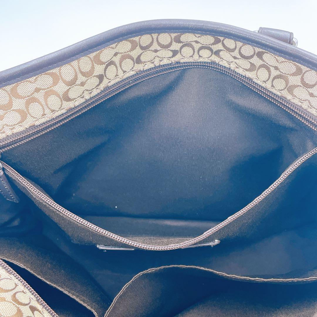 COACH コーチ 2way ビジネスバッグ ミニシグネチャー F70697