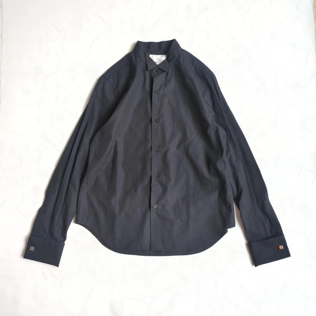 美品 ノワールケイニノミヤ カフスボタン付き 長袖 シャツ ブラウス 綿100％