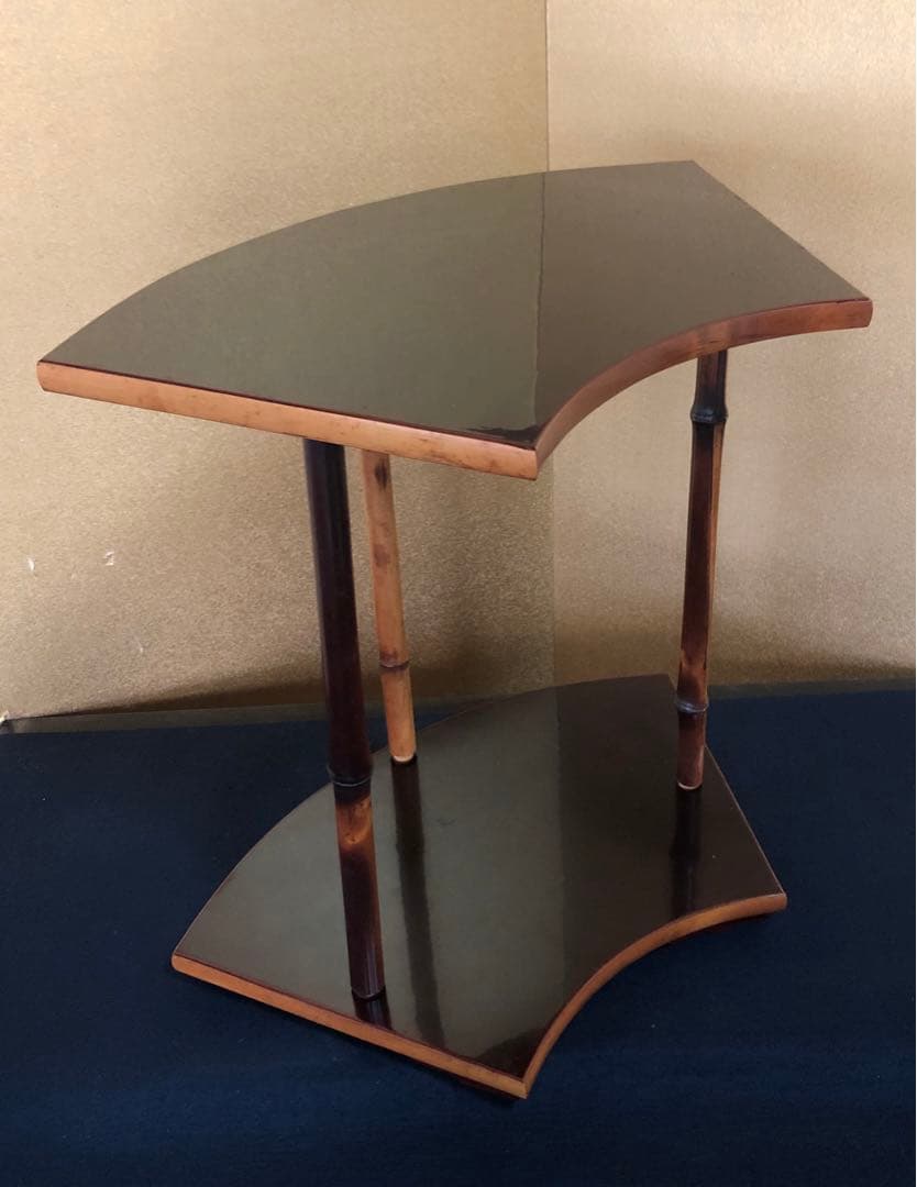 《R》茶道具 而妙斎好写 扇面棚 組立式 塗師川瀬表完 共箱 260121き6