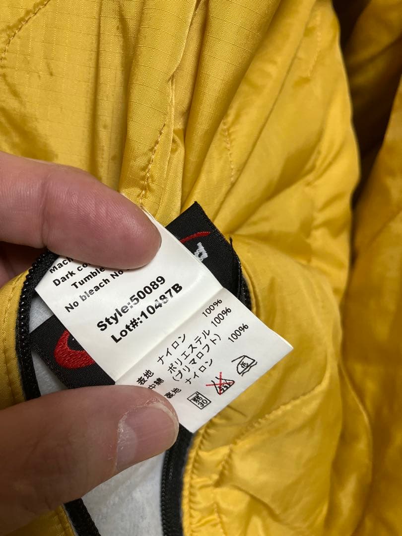 USA WILD THINGS リバーシブル プリマロフトパーカ L 黄 灰