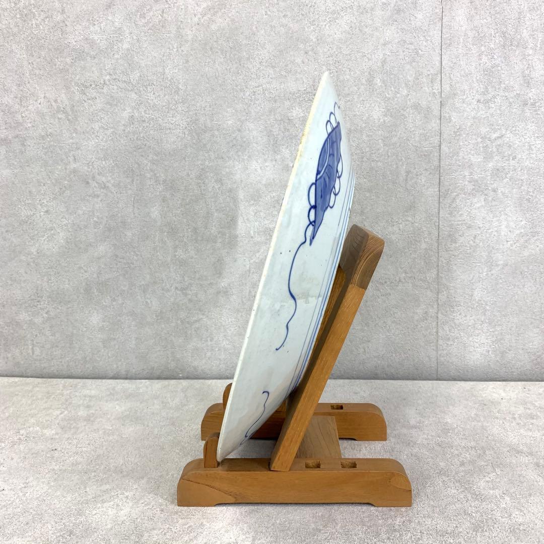 直径41.4cm ! 大皿 飾り皿 時代物 花 蝶々 アンティーク 昭和レトロ④