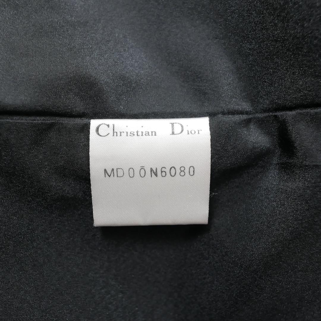 美品【クリスチャンディオール】アンゴラ混 ビッグカラーコート ダブル ブラック9