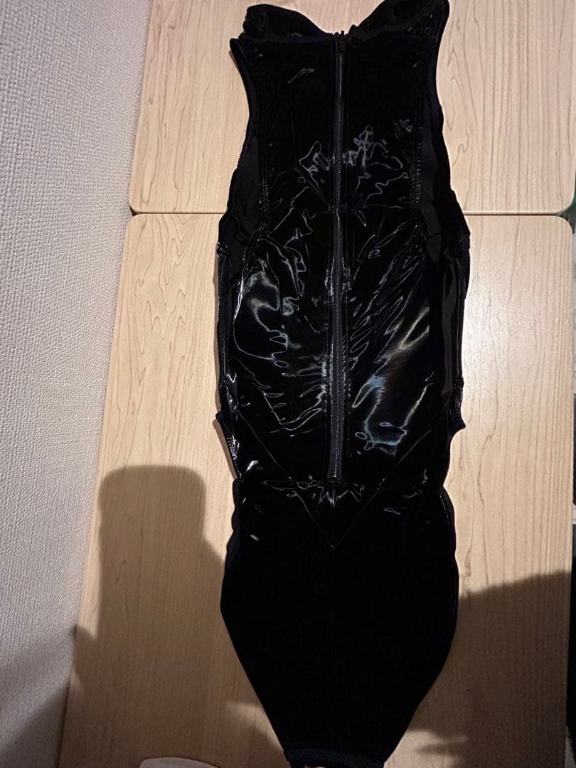 【pharfaite】ベルベットエナメルハイネックスイムウェア Lサイズ