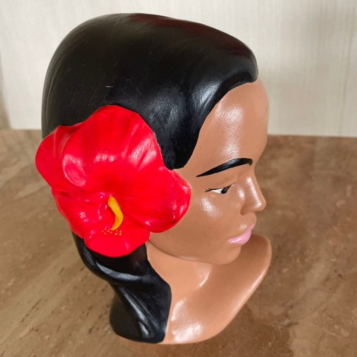 ハワイアン フラヘッド フラバスト フラガール　置物　陶器