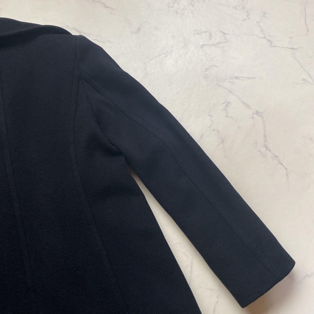 マッキントッシュロンドン カシミヤ混 ピーコート ダブル ネイビー 38