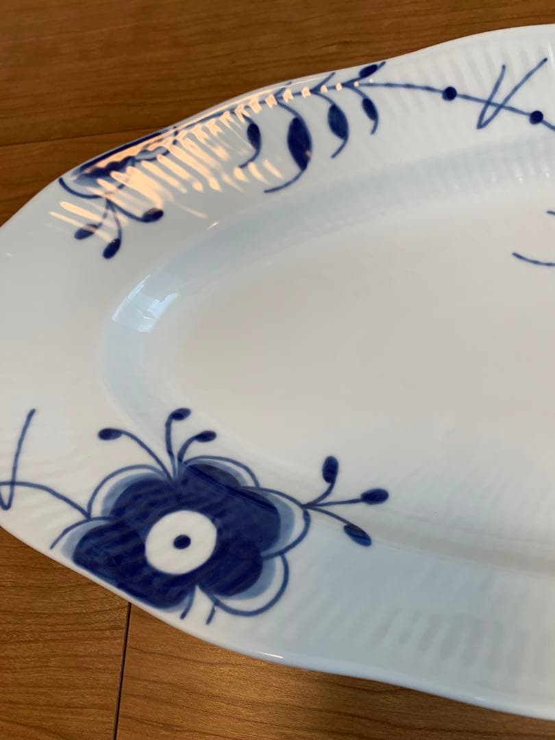 未使用　青❗️61cm♪ロイヤルコペンハーゲン・フィッシュ・ディッシュ・メガ♪ 皿