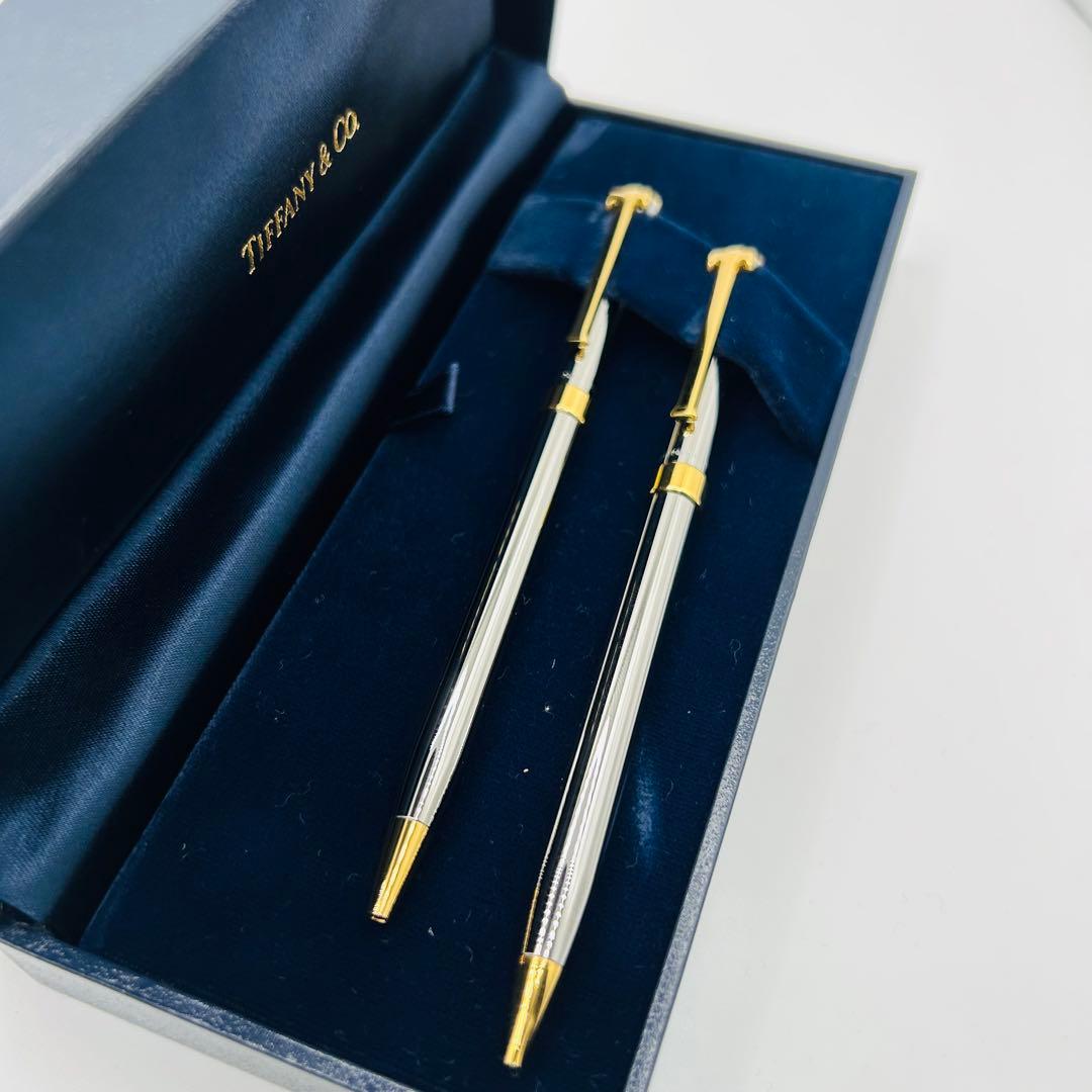 Tiffany & Co. シルバー　ボールペン シャーペン　2本セット　Tロゴ