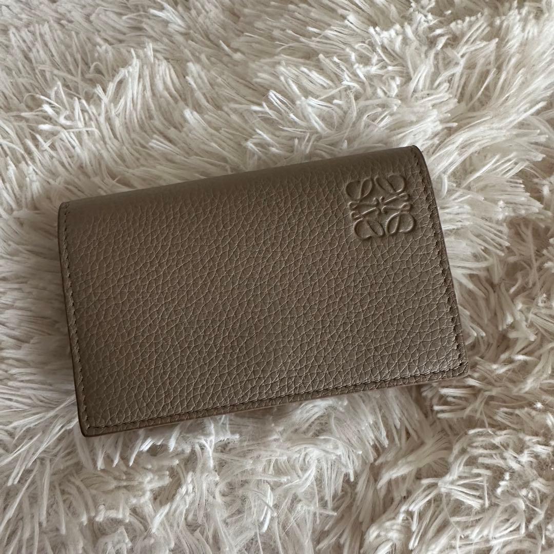 LOEWE 名刺入れ グレー レザー