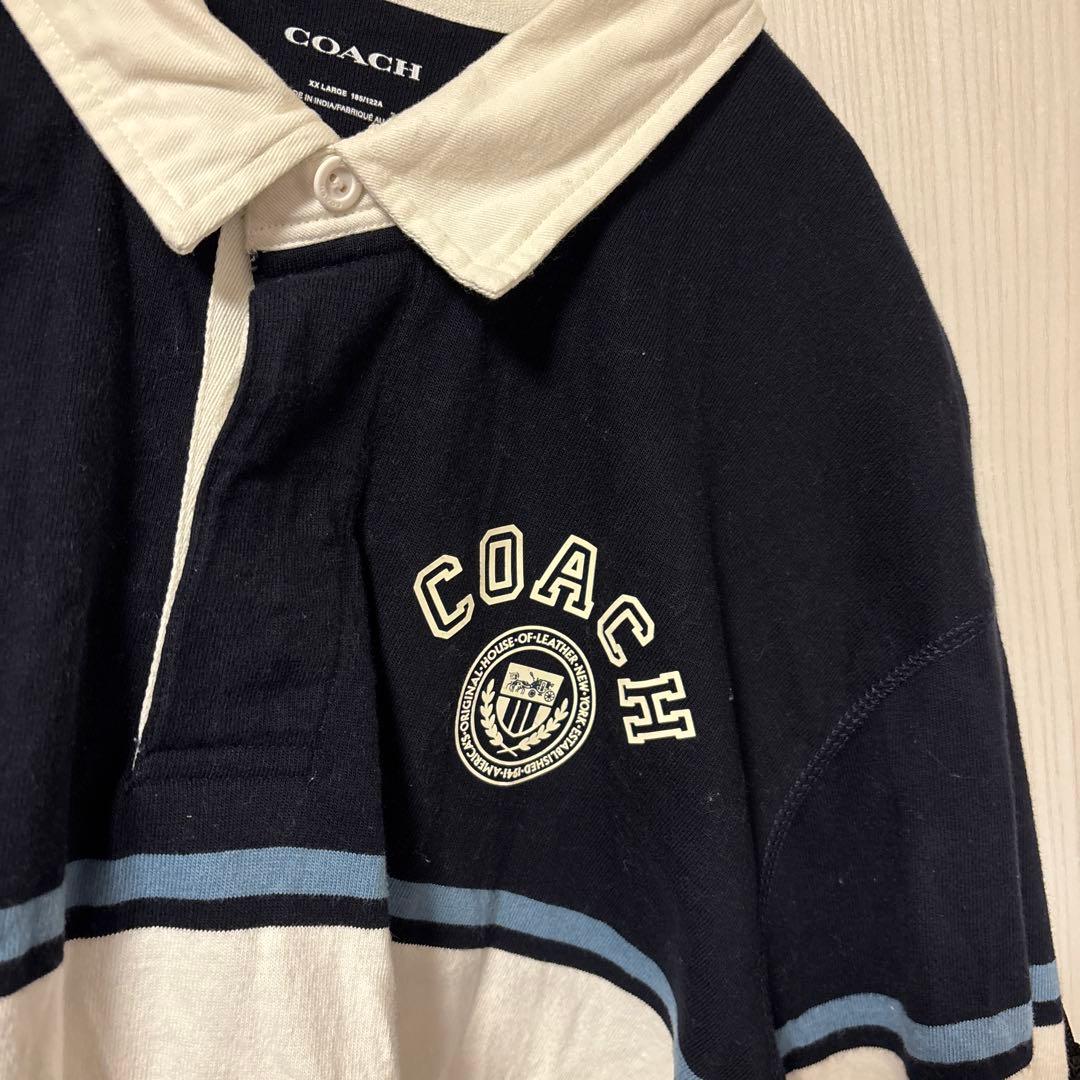 COACH ラガーシャツ　ラグビーシャツ　XXL ポロシャツ