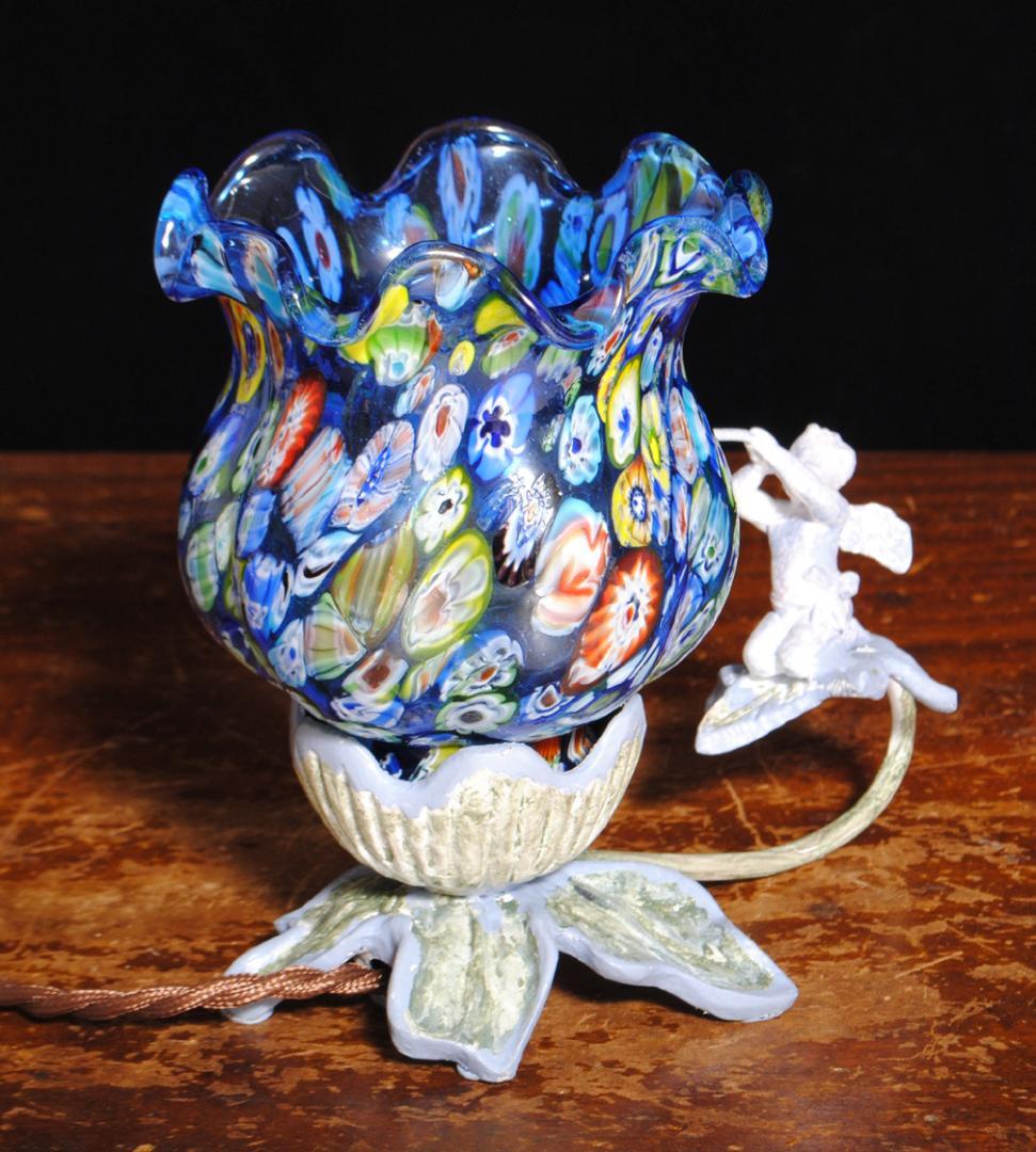 【MURANO】ITALY　ムラノ　ベネチアン　ガラス　希少ランプ作品