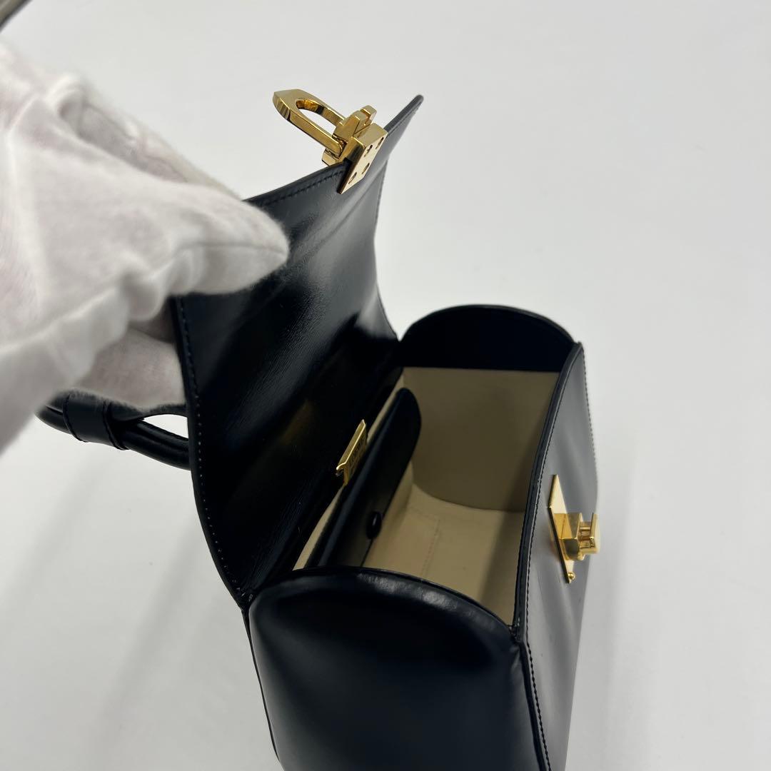 極美品 ロエベ トップハンドル ハンドバッグ アナグラム バニティ フォーマル