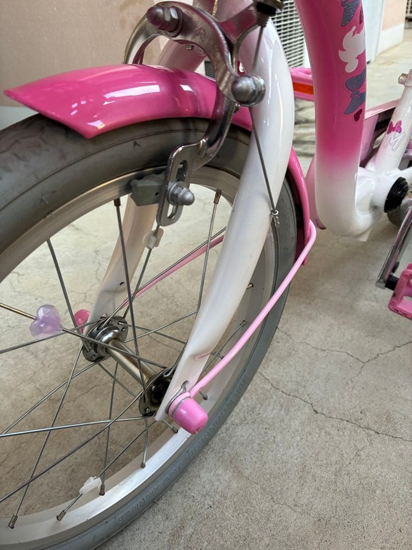 【引取限定】 16インチ　ミニーマウスポルカドット　子供用自転車