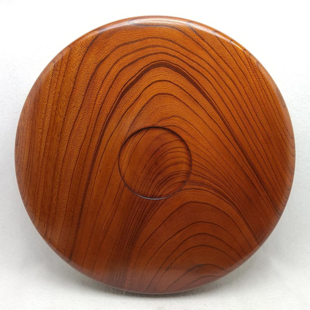 小田原漆器 欅 けやき 丸盆 一尺二寸 無垢 くりぬき 石川漆器