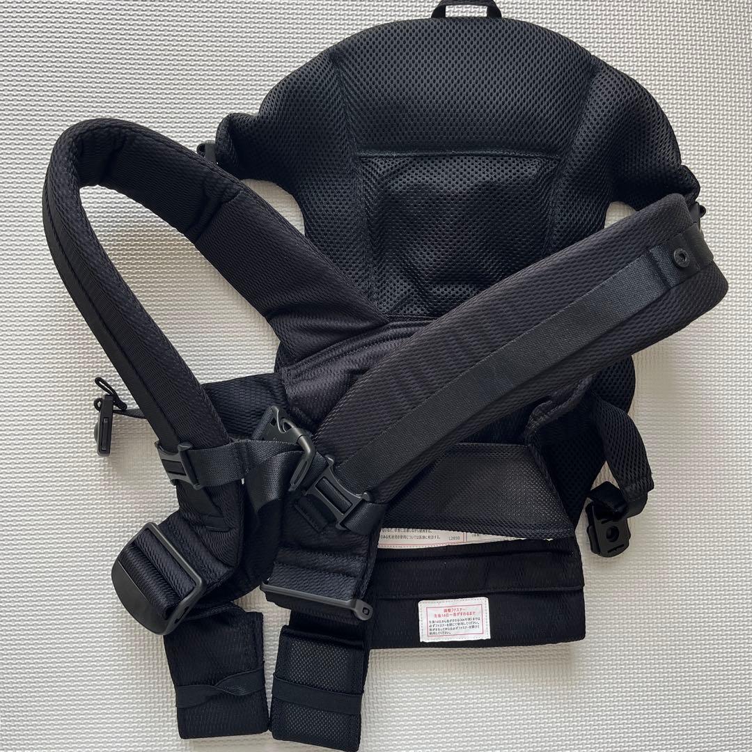 [極美品]最終お値下ミキハウス ファーストベビーキャリア 黒 BOX 保証書付