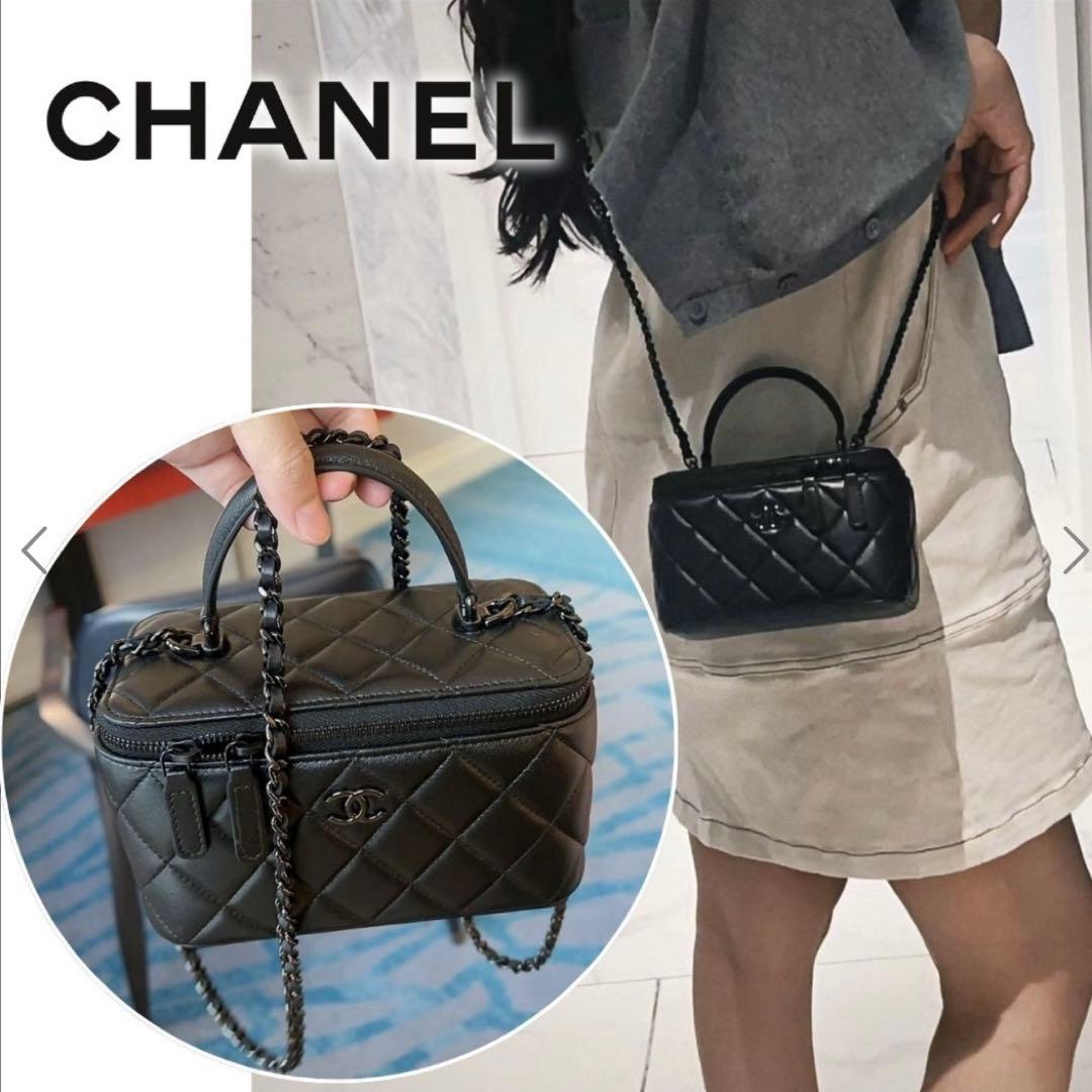 CHANEL シャネル　バニティ　ショルダーバッグ　ラムスキン