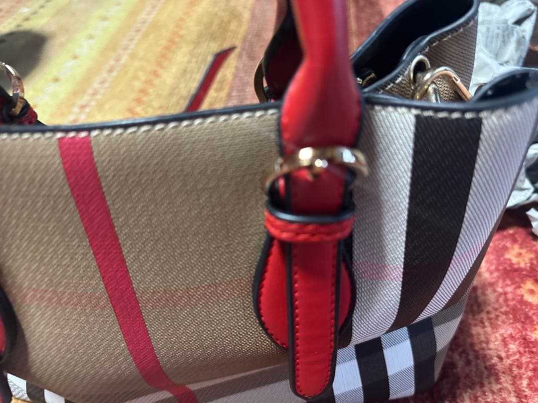 Burberry チェック柄 ハンドバッグ ショルダーバッグ ツーウェイ 中型