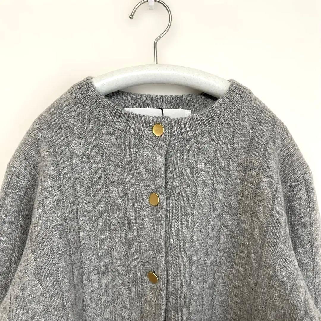 【新品】ADAWAS カシミヤケーブルニット カーディガン