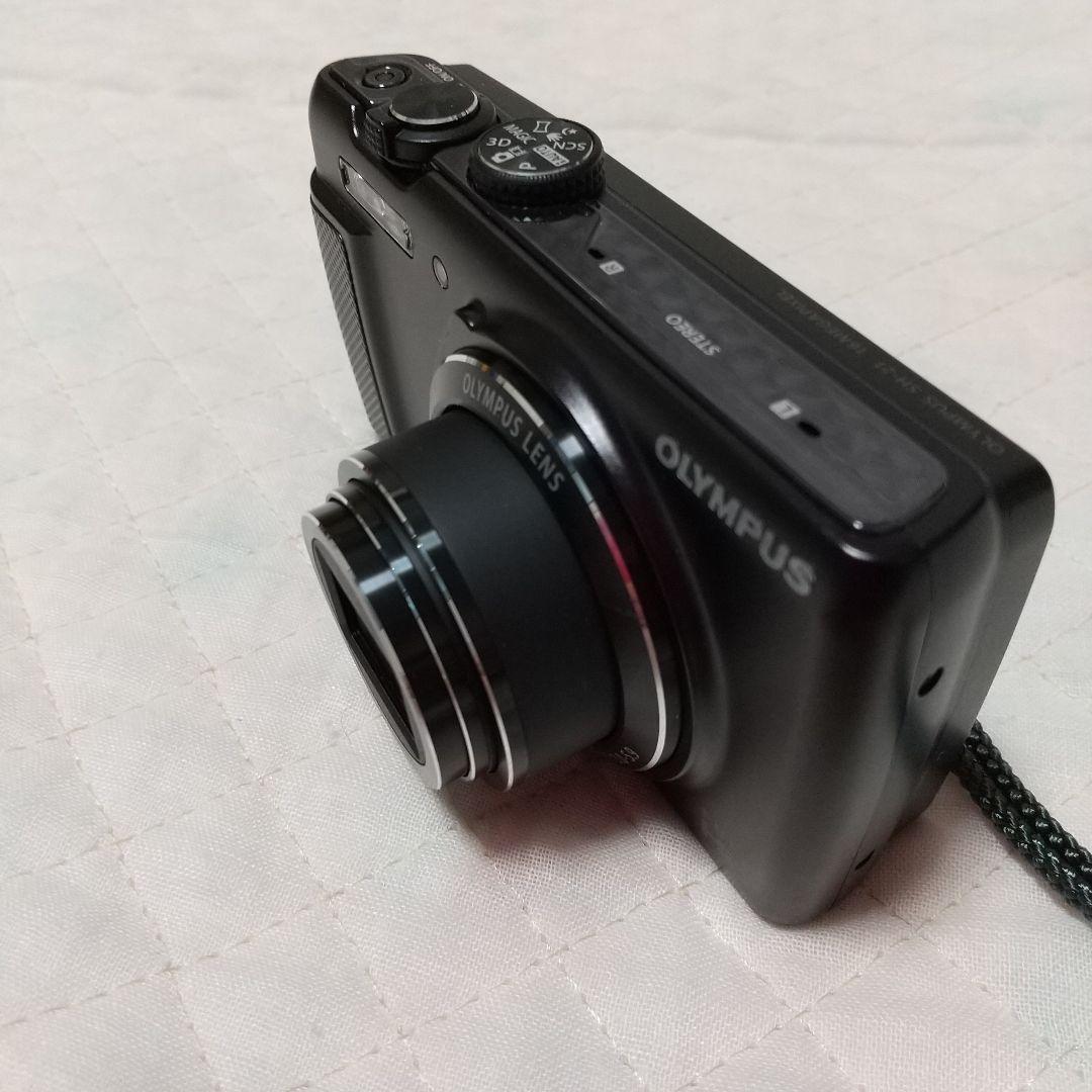 OLYMPUS デジタルカメラSH-21 ブラック 付属品、元箱あり 中古品