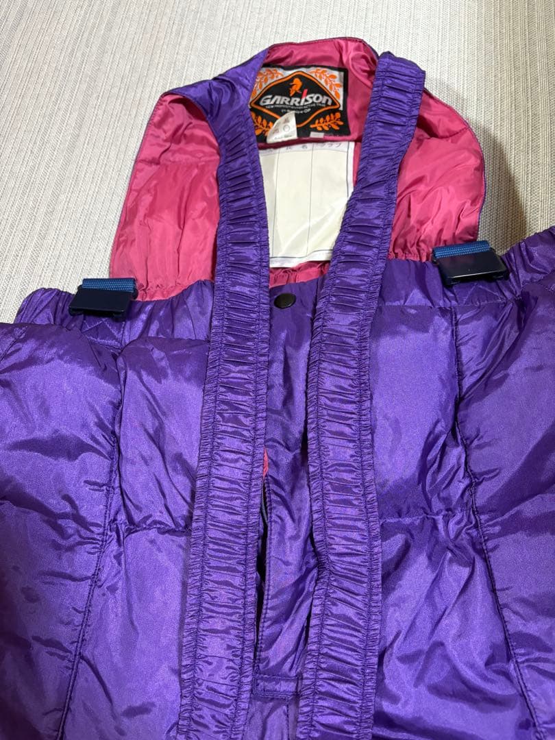 レオン へらぶな　ダウンスーツ上下　紫