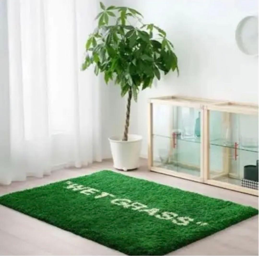 IKEA WET GRASS ラグ Virgil Abroh off-white