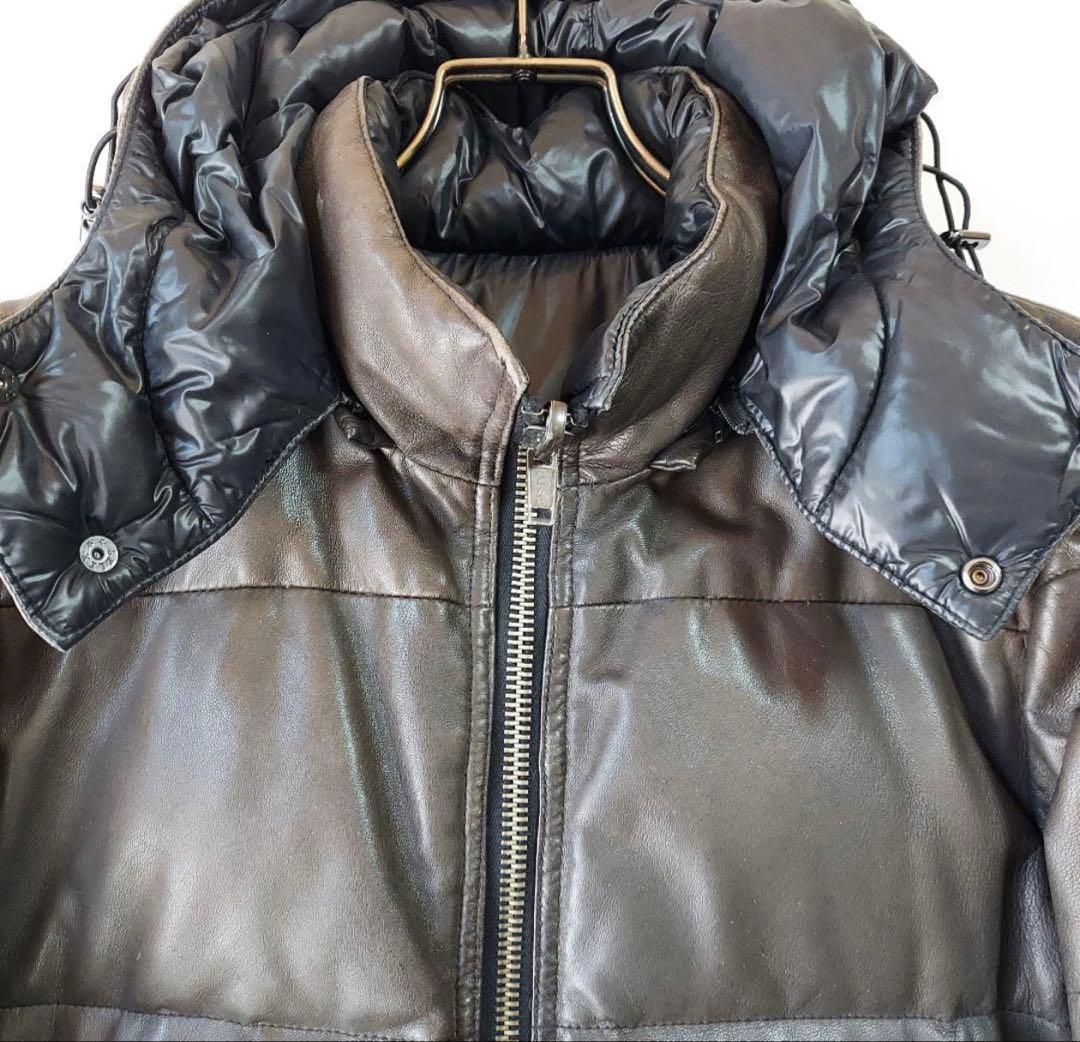 トゥモローランド リバーシブル レザー ダウンジャケット 羊革