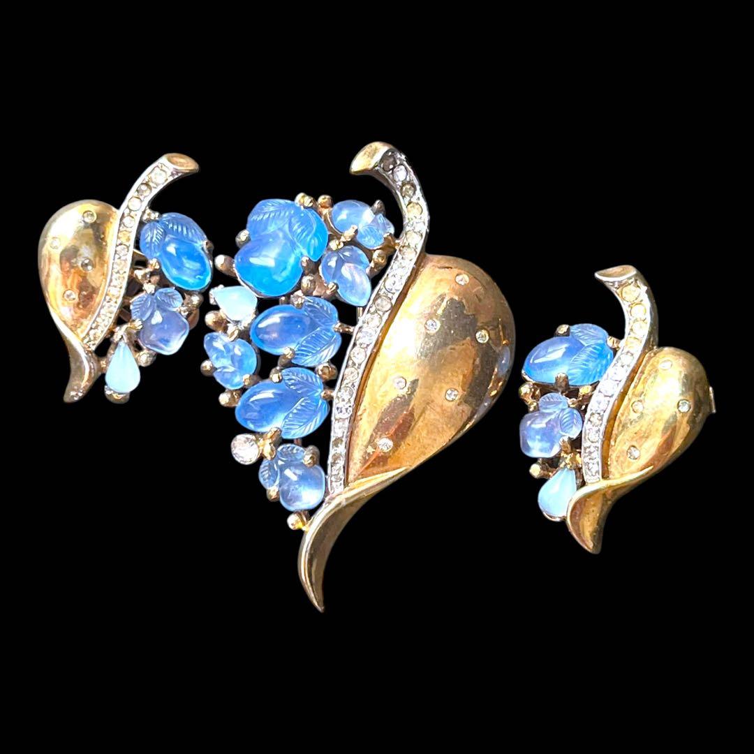 CROWN TRIFARI☆フルーツサラダ☆ファークリップブローチ＆イヤリング