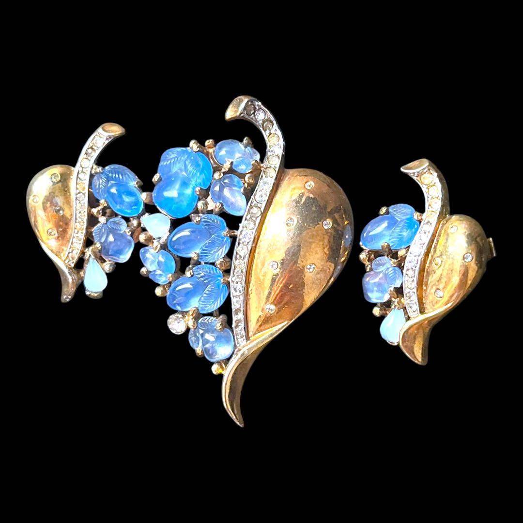 CROWN TRIFARI☆フルーツサラダ☆ファークリップブローチ＆イヤリング