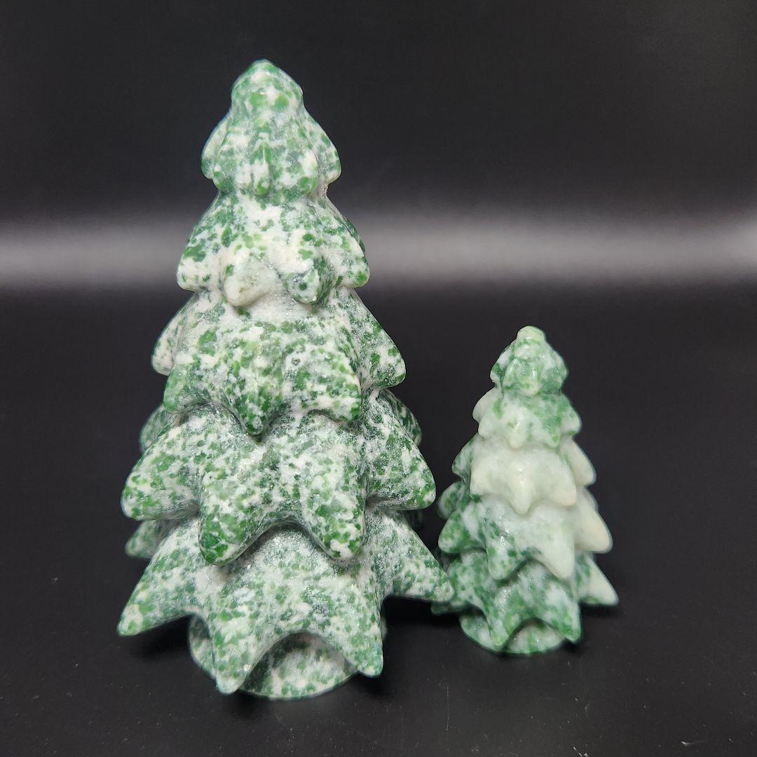 天然石【新品】クリスマス置物セット ツリー&トナカイ&プレゼントBOX★合計７点