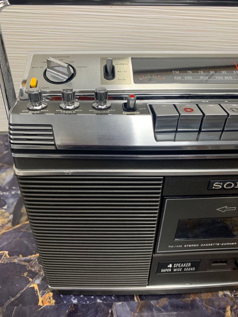 美品動作品SONY ソニー CF-3800 ラジカセ 2バンド ラジオ