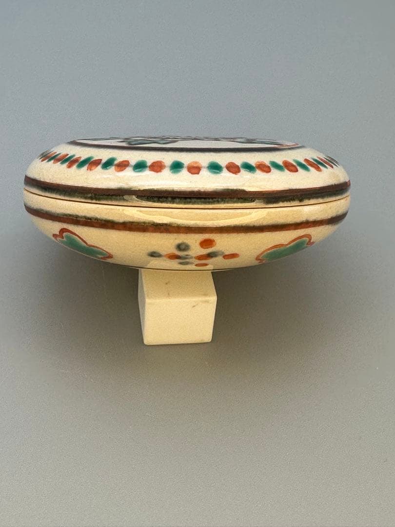 茶道具　香合　永楽善五郎　紅安南