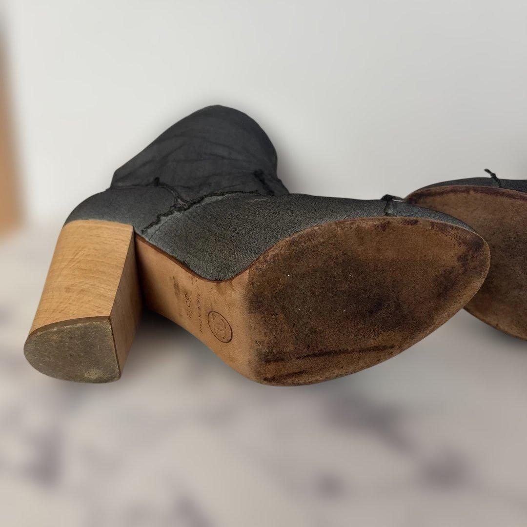 CHANEL デニム　ブーツ　ココマーク　デニム　シューズ　スニーカー　シャネル