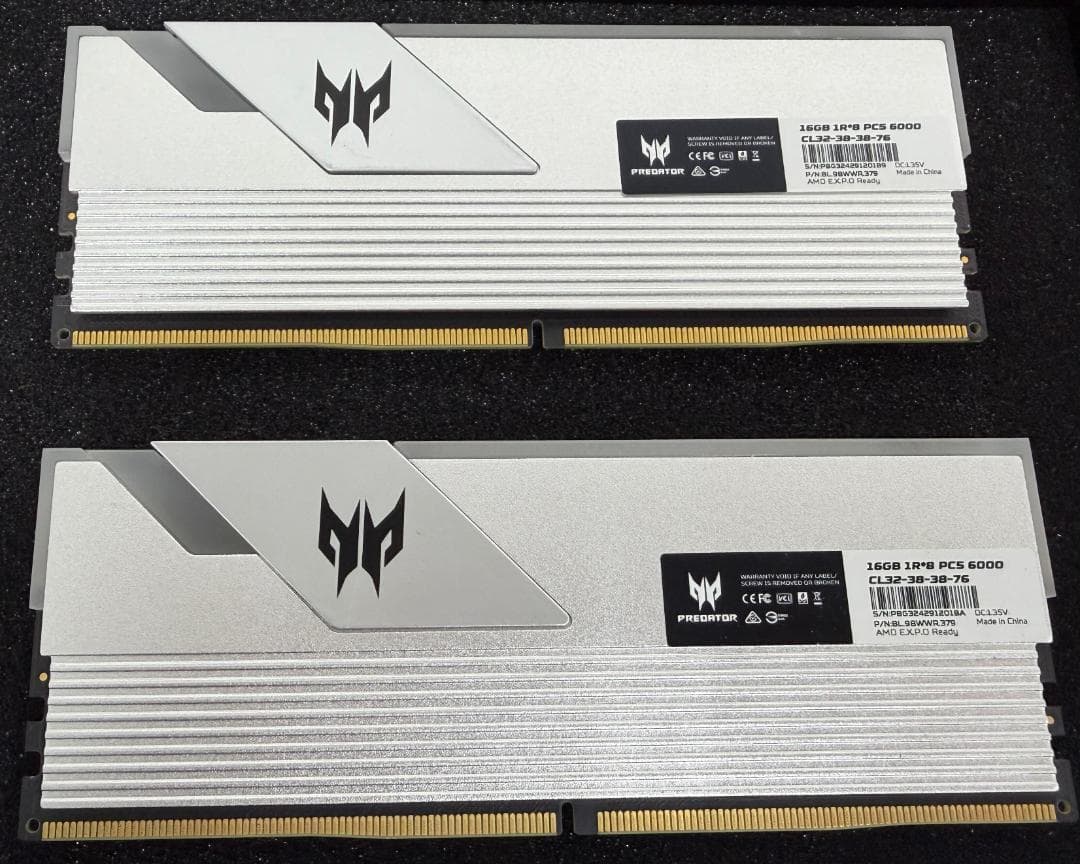 R*F様 【メモリー】DDR5-6000MHz 32GB(16GB×2本) ID