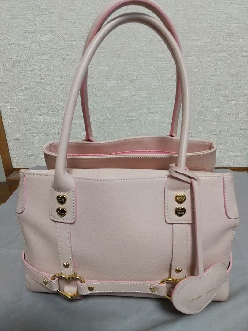 【レトロ可愛い】サマンサタバサ♡ピンクトートバッグ／平成初期の希少デザイン