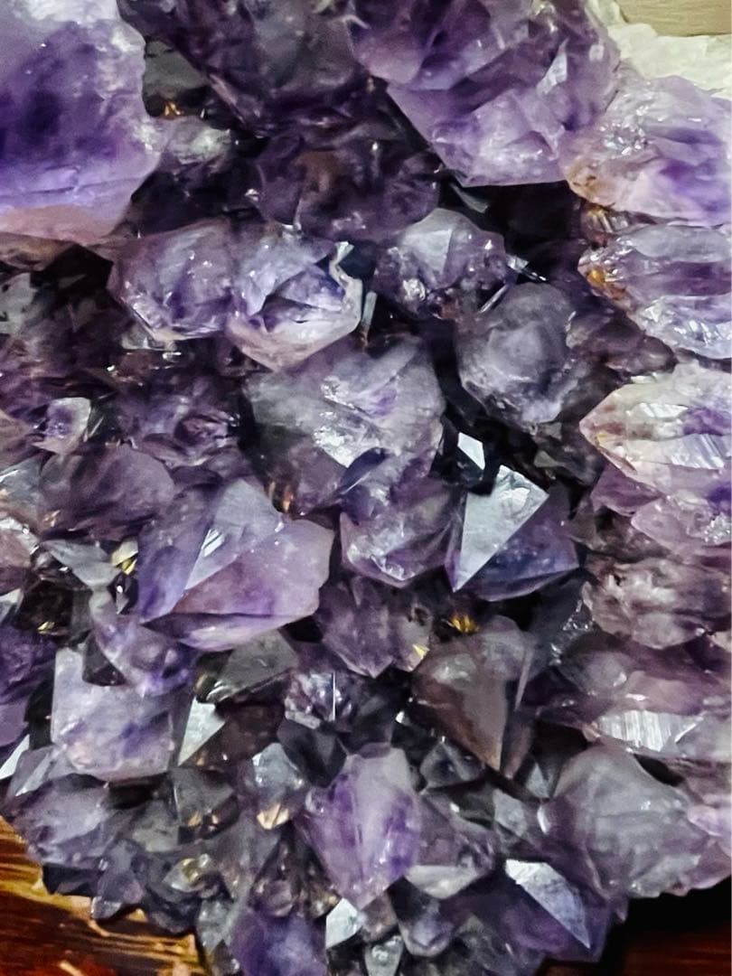 アメジスト原石　ゲーサイトアメジスト　紫水晶　置物　重さ14kg　鑑賞石