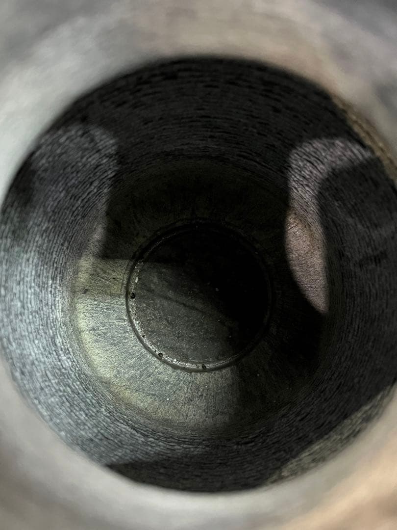 【中古品】大理石 壺 花瓶 彫刻 山水画 骨董品 レトロ 古民具 工芸品