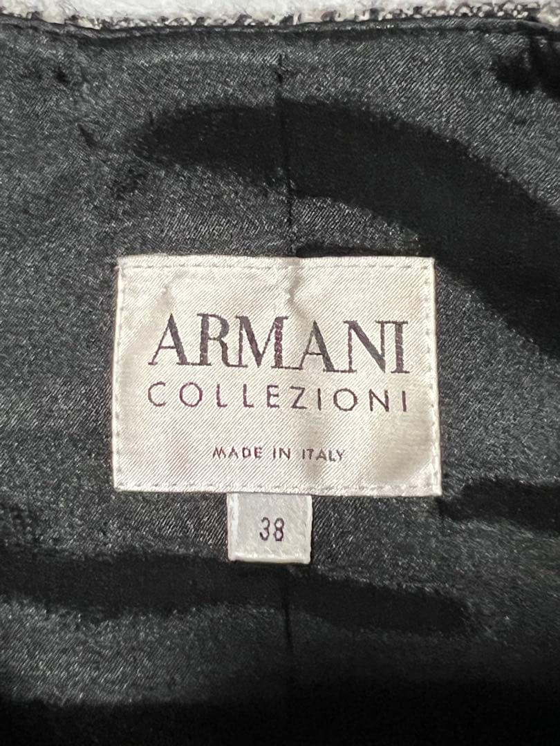 ARMANI COLLEZIONI ジャケット 38 ツイード風 イタリア製