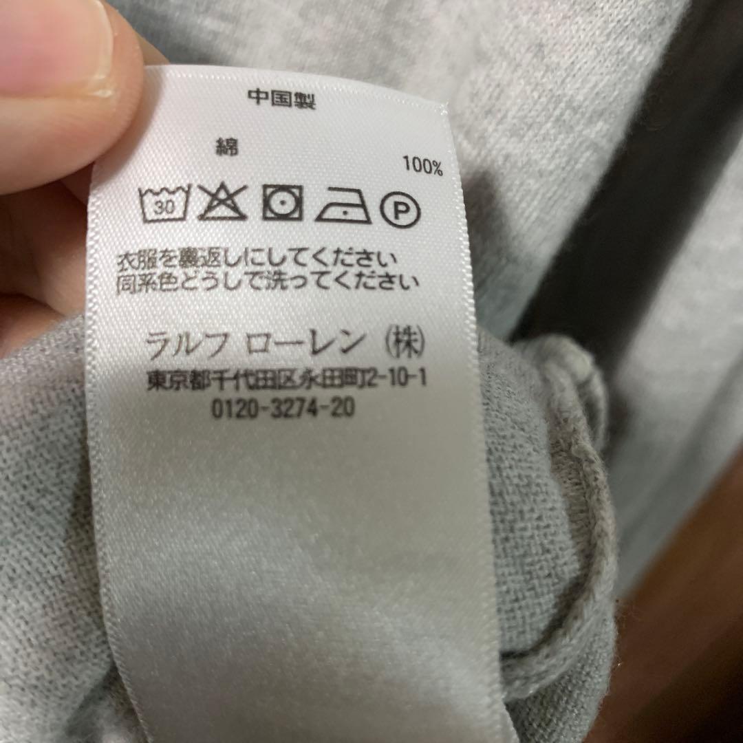 ラルフローレン　ピマコットン　薄手　セーター　グレー