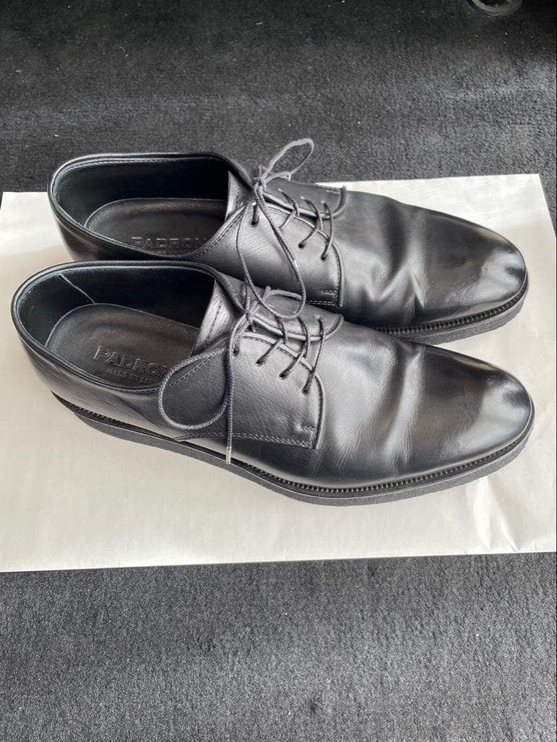 PADRONE レザーシューズ 黒 41 日本製