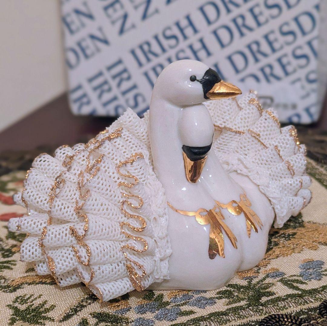 アイリッシュドレスデン スワンカップル 箱付き